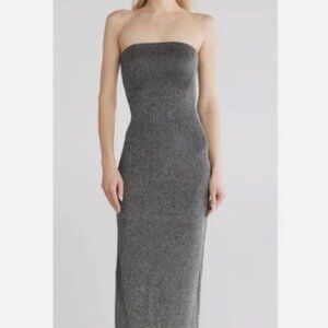 Naked Wardrobe Shimmer Maxi Dress